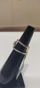 Bague de mariage en or jaune 14 carats taille ronde en laboratoire bague de mariage en or minimaliste bague de mariée cadeau d'anniversaire pour partenaire - Product Image 2