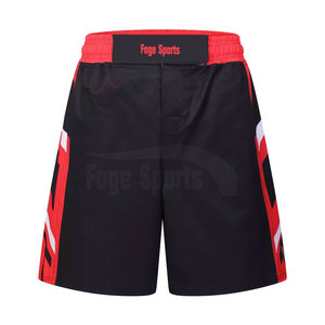 Pantalones cortos de boxeo con estampado de poliéster y seda de alta calidad, pantalones cortos de entrenamiento para adultos con logotipo personalizado de Color sólido hechos en Pakistán - Product Image 2