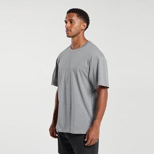 เสื้อแฟชั่นใส่กลางแจ้งสำหรับผู้ชายใส่ในฤดูร้อนเสื้อยืดคอตตอนใส่สบาย100% ไหล่คอกลมออกแบบโลโก้ได้เองสไตล์ลำลองโอเวอร์ไซส์ - Product Image 4