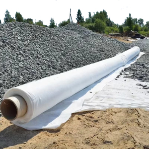 Noir blanc PET géotextile geo tissu non tissé <span class=keywords><strong>aiguille</strong></span> perforée 100 200 300 400gsm résistance uv filament <span class=keywords><strong>fibre</strong></span> discontinue - Product Image 1