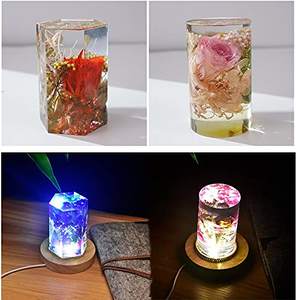 Lámpara LED con Forma de Flor de Resina Hecha a Mano, Luz Nocturna, Estatua de Buceo, Tema Submarino, Regalo del Día de la Madre, Lámpara de Ágata, Piedra para el Hogar - Product Image 2