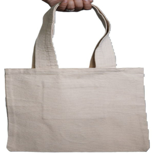 Logo personnalisé Bio Calico Coton Écologique Recyclé Sac Fourre-Tout D'épicerie Toile Beige Naturelle avec Motif Uni - Product Image 6