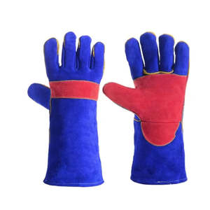 ถุงมือหนังระบายอากาศ ป้องกันไฟฟ้าสถิต ทนต่อการฉีกขาด เนื้อเรียบ ไม่มีแป้ง สำหรับทำสวน เชื่อมโลหะ ความหนา 11 ออนซ์ ขนาด 14 นิ้ว - Product Image 2