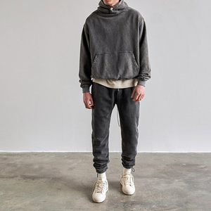 2025 venta al por mayor de hombres de alta calidad de diseño personalizado lavado ácido mejor precio térmico invierno francés Terry lavado ácido sudaderas con capucha para Unisex - Product Image 4