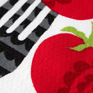 Toallero de cocina de algodón 100% de alta calidad, herramienta suave personalizada para limpiar, función desechable impresa en Color rojo - Product Image 3