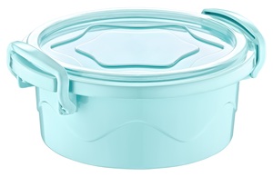 กล่องเก็บอาหารทรงกลมขนาดเล็ก 300 มล. พร้อมฝาปิดสุญญากาศ ผลิตจากพลาสติก PP ปลอดสาร BPA ป้องกันการรั่วซึม เหมาะสำหรับใส่อาหารกลางวันและเตรียมอาหาร - Product Image 6