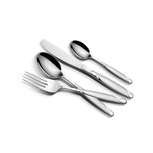 การออกแบบที่กําหนดเองที่เรียบง่ายทําด้วยมือขายส่งอาหารค่ํา Flatware โลหะชุดช้อนส้อมคุณภาพสูงชุดเงินสําหรับงานแต่งงานในโรงแรม - Product Image 2