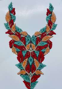 แผ่นปะคอลูกไม้ตาข่ายแบบคลาสสิกกับชุด zari และ sequin สำหรับอินเดียสำหรับ lehenga choli kurti Saree blouse การตัดเย็บ - Product Image 3