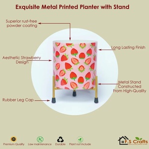 Top vente décor à la maison rond fer jardinière support petit Design moderne personnalisé Pots intérieur jardin décoration maison bureau hôtel - Product Image 2