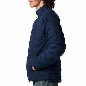 Chaqueta acolchada ligera personalizada de fábrica para hombre, abrigo de invierno con cuello levantado y cierre de cremallera, fibra de poliéster de pato frontal personalizada - Product Image 6