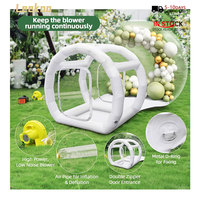 Maison à bulles gonflable à ballons avec trampoline et dôme transparent en PVC avec souffleur
