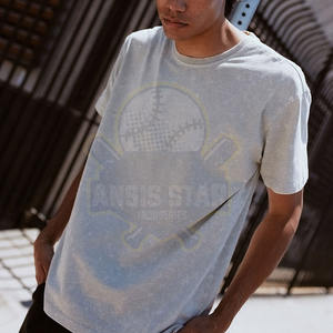 Camiseta de lavado ácido para hombre más vendida Diseño suave al tacto personalizado Precio bajo Opciones de personalización al por mayor - Product Image 2