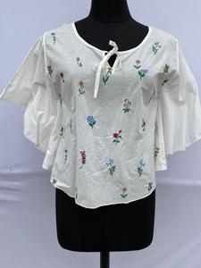 Bellamente diseñado 100% tela de algodón estampado escote en V estampado largo escote en V Vestido largo de salón para mujer - Product Image 2