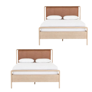 Juego de cama de muebles de dormitorio de madera de teca Cama de madera para muebles modernos para el hogar - Product Image 4