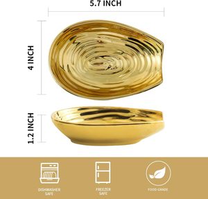 Spoon Rest for Stove Top, Ceramic Gold Spoon Holder for Stove Top and Kitchen <b>Counter</b>, Large Stable Heat-resistant Utensil Rest - Product Image 2