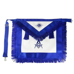 Tablier maçonnique écossais classique en cuir blanc respirant AASR 30e DEGRÉ - Product Image 2