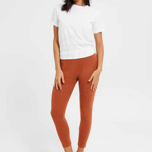 New Arrival Lightweight Mid Waist Casual Breathable High Quality REVIBE INDUSTRY <b>Women</b> <b>Legging</b> Spandex/Polyester Full Length All - Product Image 6