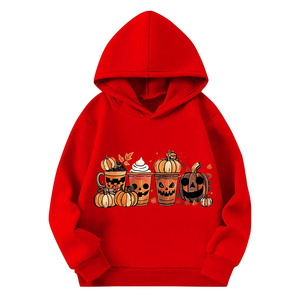 เสื้อกันหนาวมีฮู้ดผ้าฝ้าย100% สำหรับเด็กผู้หญิงเสื้อฮู้ดแบบสวมหัวพิมพ์ลายกราฟิก - Product Image 1