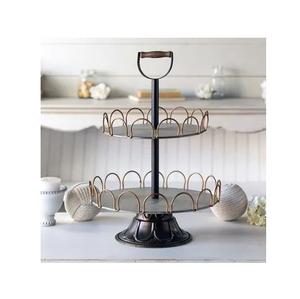 Gold Finish Metal Cake Stand Pedestal for Wedding Dessert Display Anniversary Party Table Center Celebration Styling Theme Setup - Product Image 1