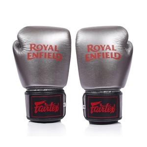 Fairtex <b>Silver</b> Leather Breathable Lace-Up Closure Boxing <b>Gloves</b> High Quality Customized Training Sparring Muay Thai Martial Arts - Product Image 1