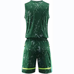 Ensemble de maillot de basket-ball en mesh personnalisé par sublimation pour hommes - Réversible Anti-UV Respirant 100% polyester Sans manches - Product Image 6