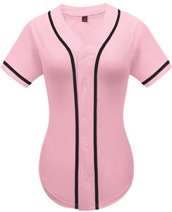 Camiseta de Béisbol de Alta Calidad para Mujer, Estilo Hip Hop y Softbol, con Botones - Product Image 1