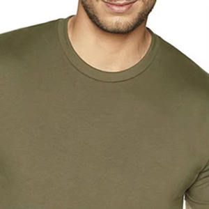 Camiseta deportiva verde oliva que absorbe la humedad, tela de algodón de secado rápido con ajuste atlético, camisetas personalizadas en blanco razonables para hombres - Product Image 4