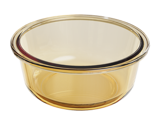 ชามแก้วผสมอาหาร ทนความร้อน ชามสลัด ชามแก้วสีเหลืองอำพัน ชามเสิร์ฟอาหาร ชามเตรียมอาหารในครัว - Product Image 1