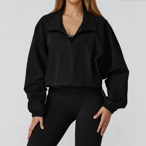 Veste de sport de course à pied pour femmes, unie, coupe-vent, respirante, écologique, manches longues, vêtements de sport de yoga en plein air, taille haute, entraînement - Product Image 6