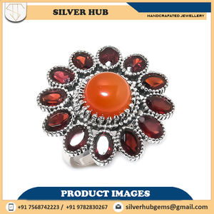 โรสควอตซ์,โกเมนพลอย925ของแข็งสเตอร์ลิงเครื่องประดับแหวนเพื่อขายในราคาที่ดีที่สุด - Product Image 4