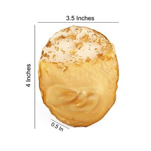 ที่รองถ้วยชาทำจากเรซินสีทองทนทานแผ่นรองแก้วซิลิโคนกันความร้อนแผ่นรองแก้วจากผู้ผลิตอินเดียที่รองแก้วแบบหรูหรา3D - Product Image 6