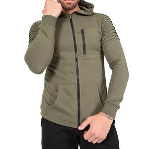 Combinación de chándal clásico para hombre con cremallera frontal completa y pantalones con dobladillo abierto, perfecto para correr en el gimnasio o viajar - Product Image 3