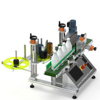 Machine d'étiquetage de bouteilles rondes de petite taille de bureau automatique électrique SKILT avec contrôle PLC, machine d'étiquetage de flacons
