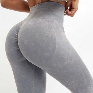 Mallas deportivas de entrenamiento para mujer sin costuras azul francés amplificar Legging Pantalones altos mallas de Yoga para mujer Fitness de talla grande SML - Product Image 3