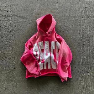 Sudadera con Capucha Vintage para Hombre, Estilo Desgastado por el Sol, Lavado Ácido, Estilo Urbano, Sudadera Holgada Retro, Sudadera de Forro Polar, Estilo de Hombros Caídos, Moda - Product Image 1