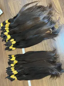 Üst sınıf toplu doğal düz saç işlenmemiş insan saçı demetleri vietnamca en çok satan 2024