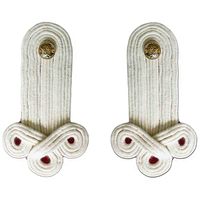 Épaulettes de cérémonie pour homme en toile, tressées chevron, à coudre, couleurs personnalisées argent et or, style vintage Major, pour promotion