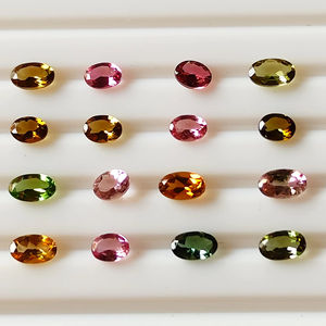 คุณภาพ3A 6มมพลอยพลอยสีชมพูทัวร์มาลีนหลายเหลี่ยมเพชรพลอยหลวมอัญมณีธรรมชาติราคาขายส่ง - Product Image 1