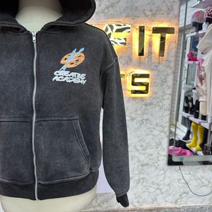 Prix réglable Tendance Style Le Plus Demandé Numérique Imprimé Polaire Fermeture Éclair À Capuche Solide 100% Coton Respirant Unisexe Hoodies - Product Image 4
