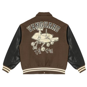 Custom Embroidery Chenille Patches Varsity Bomber Letterman College Plus Size Baseball Varsity Jackets - Product Image 5