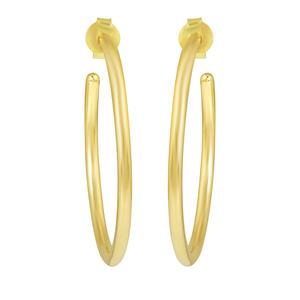 Créoles plissées en argent massif 925, or jaune, fabrication de boucles d'oreilles faites à la main, bijoux pour filles et femmes, vente en gros - Product Image 1