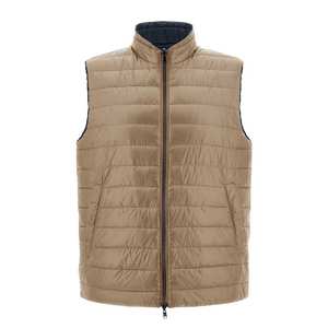 OEM ODM Venta caliente de alta calidad Puffer Chaleco de talla grande logotipo personalizado chaqueta sin mangas chalecos Puffer chaleco hombres bolsillos con cremallera - Product Image 1