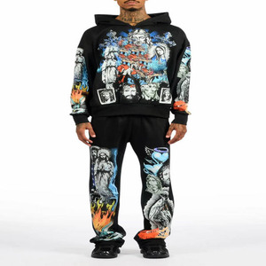 Ensemble de survêtement de jogging pour homme, vêtements de sport athlétiques, ensemble d'entraînement, confortable, pour la salle de sport, la course à pied, décontracté, tenue de fitness, tenue active quotidienne - Product Image 3