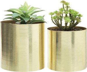 Maceta Moderna y Sencilla de Color Dorado Mate para Plantas de Interior, Decoración Elegante para el Hogar y Diseño Minimalista, Venta al por Mayor desde India - Product Image 5