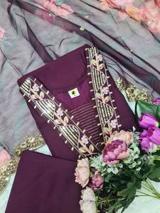 เสื้อลูกไม้ปักลายวิสโคสชบอลลีวูดผ้าโปร่ง44ลาย kurti จาก kurta ขนาด S-XXL สำหรับปาร์ตี้สำหรับฤดูร้อน - Product Image 3