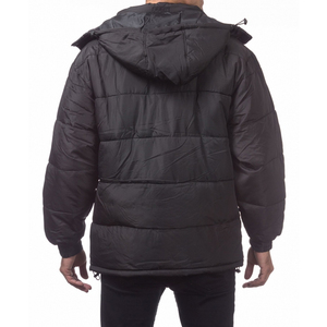 Recién llegado, chaqueta de invierno acolchada alta negra para hombre, capucha cortavientos cálida, tela de lona duradera, diseño largo a la moda - Product Image 3