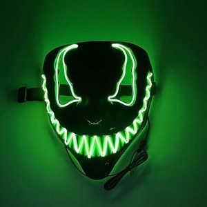 Masque de <span class=keywords><strong>Venom</strong></span> d'Halloween en plastique avec lumière LED rechargeable et fil EL pour costume de mascarade, cosplay et fête - Product Image 4