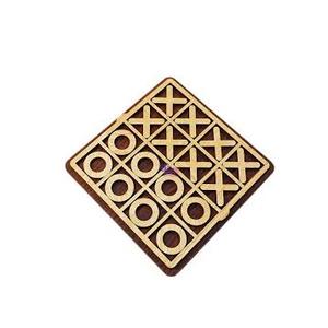 เกม Tic Tac ปลายเท้าทำด้วยมือทำจากไม้คุณภาพสูงพร้อมดีไซน์ทองเหลืองทำงานเป็นศูนย์ไขว้สำหรับเด็กๆ-สำหรับทุกฤดูกาล - Product Image 1