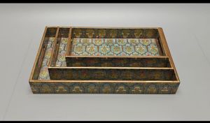 Bandejas impresas de madera MDF natural de alta calidad 2 juegos de bandejas de servicio para cafeterías y cafeterías Brunch disponibles en cantidad a granel - Product Image 5