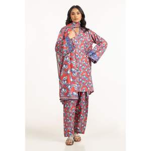 Dupatta de tenis estampado rosa oscuro para mujer, producto de ropa de Asia y las Islas del Pacífico - Product Image 3